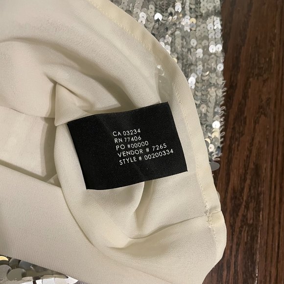 Club Monaco Silver Sequin Mini Sheath Dress - Picture 7 of 15